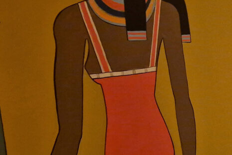 Affresco di egiziana sulla parete dell'escape room. Affresco di egiziana sulla parete dell'escape room.