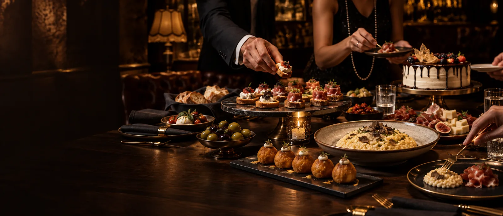Una tavola con proposte culinarie per feste ed eventi da Backdoor1253
